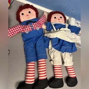 Raggedy Ann & Andy Classic Vintage Rag Doll Set